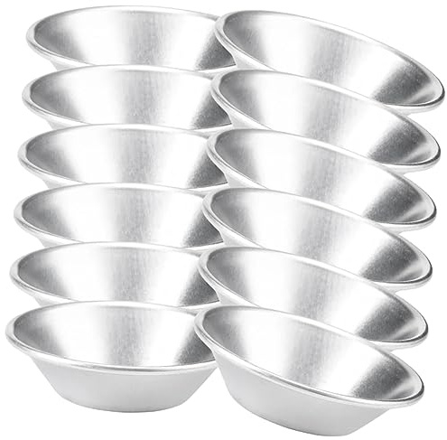 Warmhm 12 Pièces Lot De Moules à Tartelettes Et Puddings Ustensiles De Cuisine Réutilisables Pour Petits Gâteaux Aux Œufs Muffins Et Desserts Variés