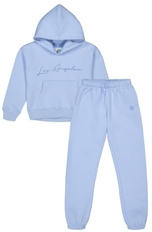 ALPHADVENTURE - Chándal Niña Completo, Conjunto Deportivo, Set 2 Piezas Sudadera y Pantalón Deportivo, Chándal para Colegio - Tallas desde los 6 hasta los 14 años. (6 Años, Azul y Azul)