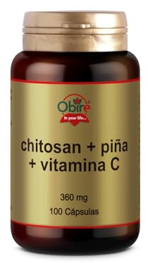 Obire | Chitosán + Piña + Vitamina C 360 mg | 100 Cápsulas | Suplemento Natural para la Regulación Intestinal | Fórmula con Plantas y Vitamina C