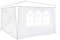 Relaxdays 10020081_49 Panneau latéral pour pavillon tonnelle de jardin tente réception de 3 x 3 m parois fenêtres protection pluie vent soleil, blanc lot de 2