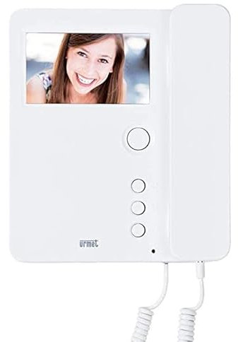 Urmet 1750/1 Videocitofono Miro a Cornetta + staffa per impianti videocitofonici del sistema 2voice
