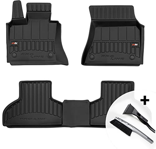 moto-MOLTICO 3D Gummimatten Auto, 3-teiliges Set, Allwetter Gummi Fußmatten, Antirutsch & Wasserfest Autoteppiche - passend für BMW X5 III F15 2013-2018