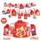 Anpro DIY Adventskalender zum Befüllen Stoffbeutel, 24 stoffsäckchen Kette zum selber Basteln und Aufhängen, 2024 Weihnachtskalender zum selbst füllen für Kinder junge männer