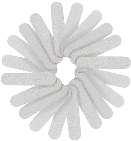 LOORGVEL Nagelfeilen 9x2cm Doppelseitig Tragbar Langlebige Nagelfeilen Für Naturnägel Maniküre Und Reisen 100 Stück Grau