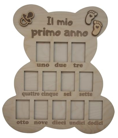 Generico Portafoto 'Il mio primo anno' 12 mesi - Cornice ricordo con 12 spazi per foto neonato