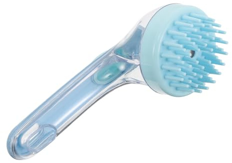 Tofficu Badewannenbürste mit Griff und Shampoo Spender Verlängerte Badebürste aus Abs für Kopfhautpflege und Schuppenentfernung unter Dusche