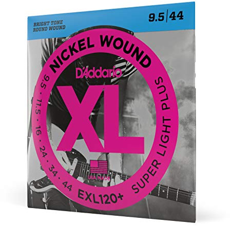D'Addario XL Nickel EXL120+ Cuerdas Guitarra Eléctrica 9,5-44 | Cuerdas XL Nickel para guitarra eléctrica con tono brillante, entonación precisa, gran durabilidad y tacto uniforme.