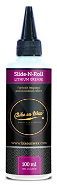 Slide-N-Roll-litiumfett med cykel på vax | Högpresterande smörjning för att gnugga cykelelement | Vitt litiumfett för cyklar | Tillverkad i Europa
