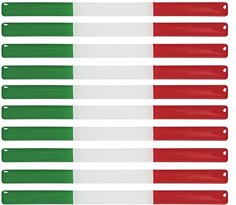 BIKE-label Italien 3D Aufkleber Flaggen 10 Stück je 150 x 10 mm Sticker für Auto Kfz Motorrad 300119VE