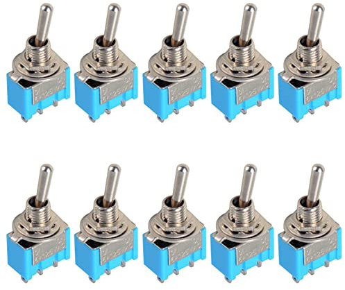 WANGCL 10 PZ Interruttore A Levetta A Bilanciere Mini Interruttore A Levetta ON/off/ON 3 Pin per Auto Camion Barca Torni CNC Attrezzature Industriali Mediche-MTS-103