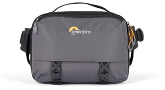 Lowepro Trekker Lite SLX 120, Kompakter Kamerarucksack mit Tablet-Tasche, Kameratasche für Spiegellose Vollformatkameras, Stativbefestigung, Wasserflaschenhalter, Grau
