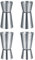 4 Pezzi Cocktail Jigger, Misurazione Spirito da 25/50 ml, Misurino da Cocktail Acciaio Inossidabile, Misurini Doppio per Cocktail, Bar, Feste, Vino, Bevande