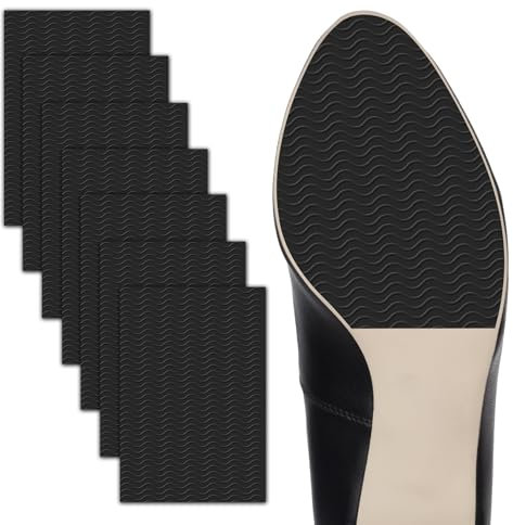 Vipuikos 7 Stück Gummisohlen zum Aufkleben, 15 x 10 cm Schuhsohlen Kleben Reparatur Set, Rutschfeste Sohlen zum Aufkleben Absatzschoner High Heels, Anti Rutsch Geräuschreduzierung