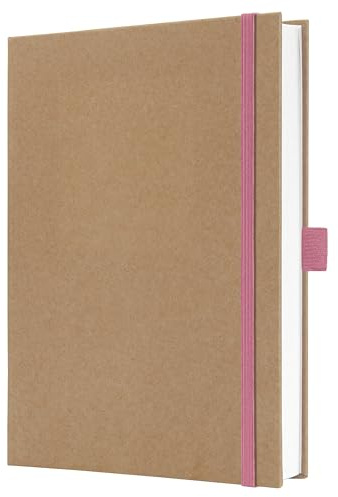 SIGEL JN843 Taccuino Jolie - Pure Pink - circa A5 - senza lineatura - copertina rigida - rosa/marrone - 192 p. - 100 g/m² - certificazione FSC