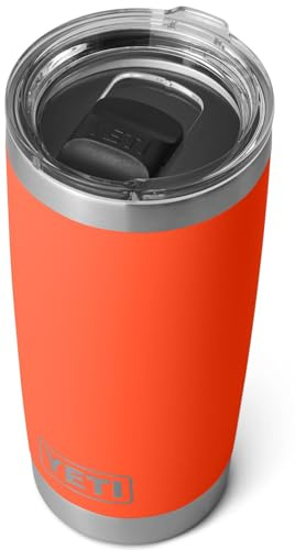 YETI Rambler - Vaso de acero inoxidable aislado al vacío con tapa Magslider, papaya, 591 ml