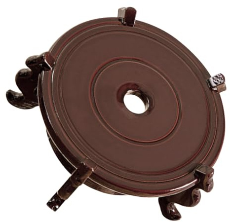 DOITOOL Piedistallo per Vaso di Fiori in Legno Naturale 12 Pollici Supporto per Piante da Interno Espositore Vintage per Piante e Decorazione Casa Alzata per Vasi Resistente e Leggera