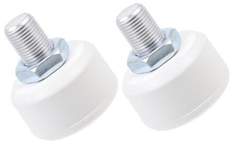 NAMOARLY Freno Patines en Línea Ajustable de Goma para Zapatos de Patinaje, Accesorios Tope Redondo para Suelos de Asfalto y Cemento, 2 Piezas Color Blanco
