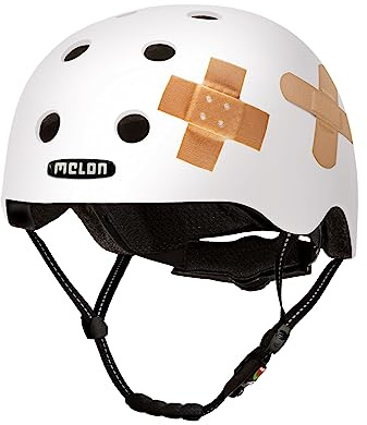 Melon »Plastered White« Leichter und Cooler Fahrradhelm für Damen, Herren und Kinder mit maximalem Schutz Größe XL-XXL (58-63cm) Weiß Pflaster