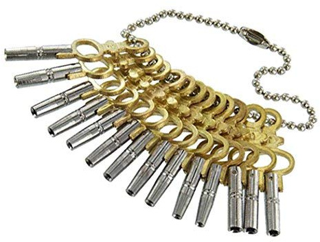Brass Blessing Vintage Clock Winding Key (14 Pcs Pocket Watch Keys (5022)