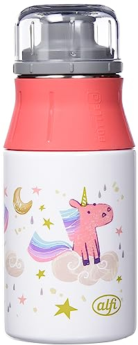 alfi KIDS BOTTLE 400ml, rainbow, Kindertrinkflasche aus Edelstahl, absolut dicht mit Drehverschluss, leicht und robuste Flasche, für Kohlensäure, ohne Fingerabdrücke, BPA-frei