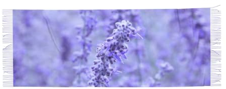 DEHIWI Lila Lavendel Farbige Blumen Frauen Kaschmir Schal Warm Leicht Bequem Schal Wrap Für Herbst Und Winter, Schwarz , One size