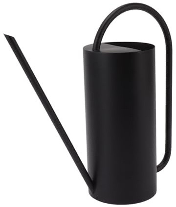 HERCHR Regadera, Regadera Regadera De Metal para Interiores con Pico Largo Regadera para Plantas Mini Regadera Bote De Agua De Pico Largo(Negro)