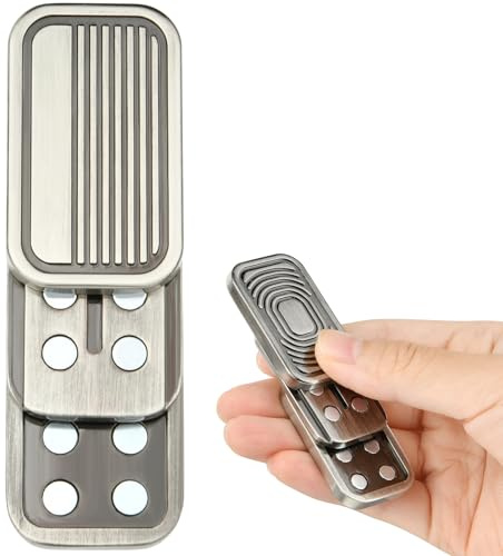 HOTUT Metal Fidget Slider Magnetico, Metallo Fidget Toy Anti-Stress per Adulti, Giocattoli di Tidget F Poker in Metallo, Giocattoli da Banco per il Calo Dello Stress D'ansia, Slider Toy