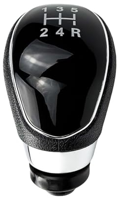 Flylin Gear Shift Knob Cover, 5 Speed Plastic Manual Stick Cover Head, Durable Car Gear Knob Cap Replacement for Fiesta/Focus (Black)