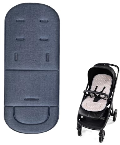 Materassino Passeggino,Cuscino Passeggino Universale,Copriseduta Passeggino,Coprisedile per Passeggini,Materassino Passeggino in Cotone,Traspirante,Morbido,Adatto per Estate e Inverno (Blu)