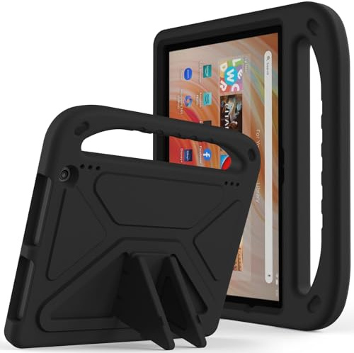 MGUEIAO Kompatibel mit Amazon Fire HD 10 für Hülle,Stoßfest Robust Kind Schutzhülle,Robuste Ganzkörper Schutzhülle für Amazon Fire HD 10-Schwarz