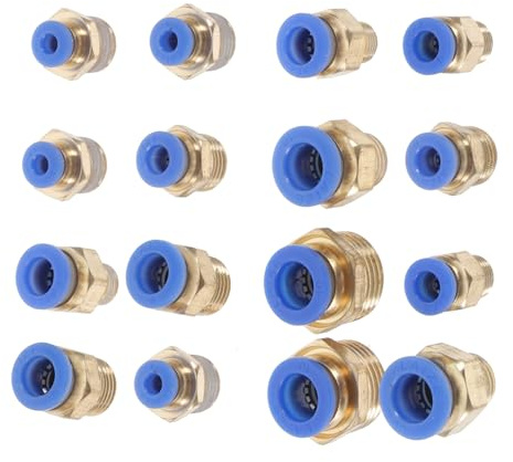 Holibanna Connecteurs Pneumatiques Rapides Kit Raccords Air Tubes Adaptateurs Compresseur avec Sertissage Compatible Outils Pneumatiques et Nettoyeurs Haute Performance