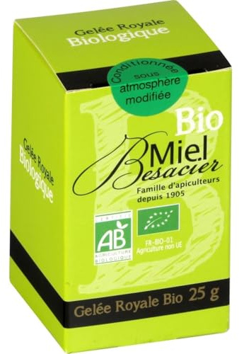 MIEL BESACIER - Gelée Royale Bio, Pot 25g - Lot De 2