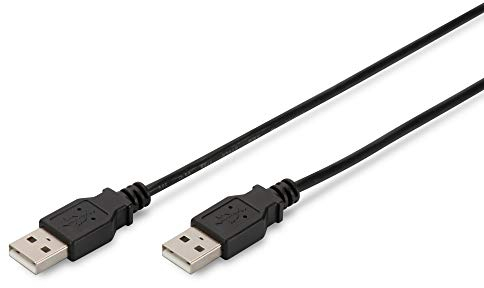 DIGITUS Cable de conexión USB 2.0 - 1,8 m - USB A (m) a USB A (m) - 480 Mbit/s - cable de conexión, cable USB - Negro