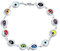 Bling Jewelry Turkish Colorful Multicolor Spiritual Protection Amulet Strand Link Multi Charm Evil Eye Bracelet For Women Teens .925 Sterling Silver 7.5 Inch Made In Turkey
