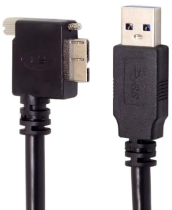 chenyang USB 3.0 a USB 3.0 Micro-B cavo dati con supporto a vite per macchina fotografica industriale 90 gradi angolato 3.0M