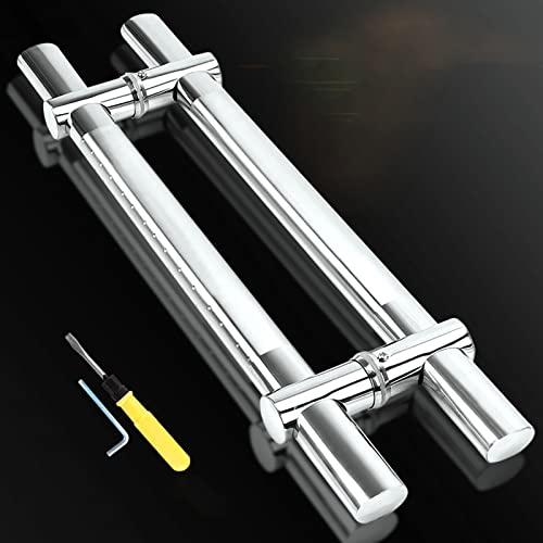 LEGZIT Lange Türgriffe Haustür,Edelstahl-Scheunentorgriff Glas-/Holztüren-Hardware-Set,zweiseitiger bündiger Griff von Stange zu Stange (Size : 180cm/70.9in - 150cm)