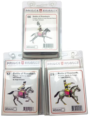 Prinz August Schlacht bei Rossbach Preußen Garde de Corps Hobby Guss Gummiformen PA55, PA56 und PA57