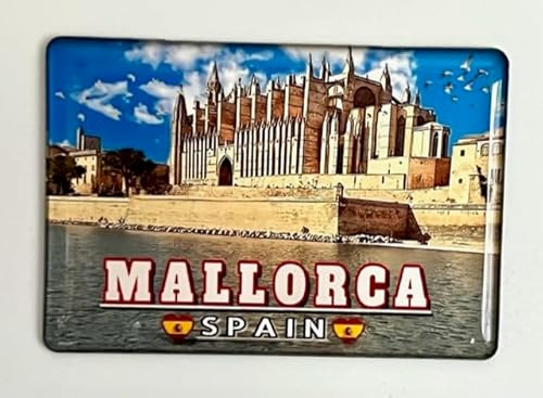 Generisch Mallorca Souvenir Magnet - Reiseandenken / Souvenir-Style, 1x 8 x 5,5 cm, Epoxid, Magnet, Kühlschrankmagnet