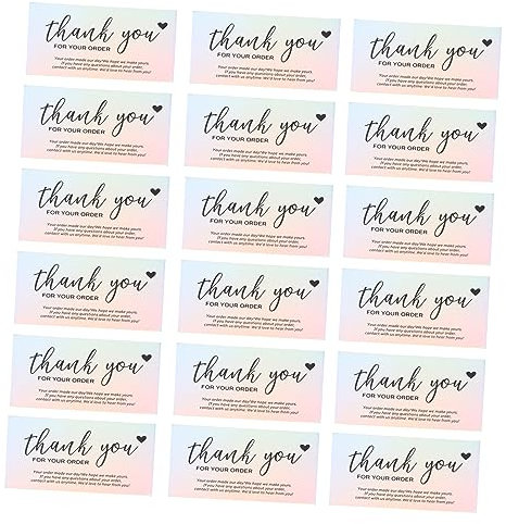 MERRYHAPY 50stücke Dankeskarten Für Kleine Unternehmen Coated Paper Postkarten Für Kundenbindung Für Online-shops Boutiquen Und Dienstleister