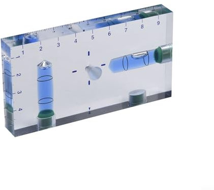 Nivel magnético transparente de alta precisión en dos direcciones, mini nivel de burbuja, 95 x 51 x 13 mm, versátil, transparente, de dos direcciones, nivel magnético de burbuja, mini nivel