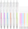 JIEYAO 6 Stück Schnell Trocknender Klebestift, Einziehbare Klebestifte mit 6pcs Ersatzminen Flüssiger Glue Pen Mit Feiner Spitze Auftragen von Kleber wie Beim Schreiben für Scrapbooking Basteln Kinder