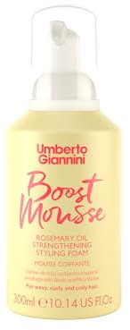 Umberto Giannini Strong Curls Mousse coiffante à l'huile de romarin pour cheveux bouclés, bouclés et ondulés – Comprend de la biotine – Sans sulfate et végétalien