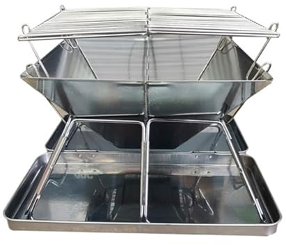 Compatible For Camping Wood Stove Brazier Fire Heater Portable Folding Hike Barbecue BBQ Grill Stand(04)