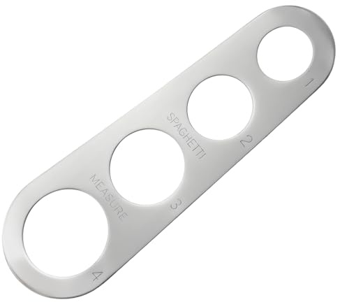 3 Pack Spaghetti Measurer Tool Stainless Steel Pasta Measuring Tool Quick For Perfect Portions, 4-Hole Durable Kitchen Cooking Measurement Silver