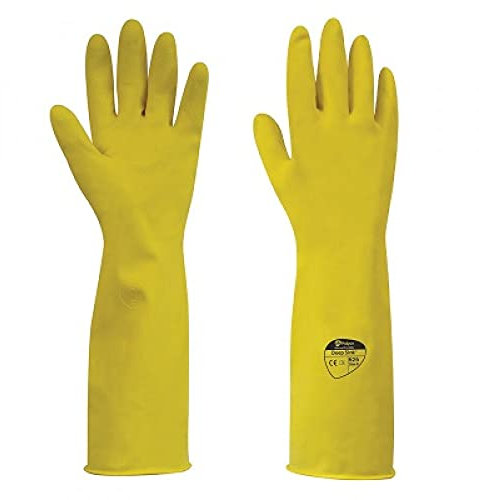 Polyco Deep Sink Extra Long 38cm Washing up Janitorial Glove Pack of 6 Pairs (6 Small)