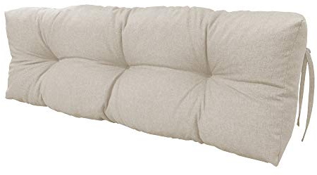 chilly pilley Cuscino Trapuntato Per Mobili In Pallet Riempito Con Fiocchi Di Schiuma Rivestimento Per Divano In Pallet Cuscino Per Schienale Cuscino (Cuscino Schienale 120x40x15, Crema)
