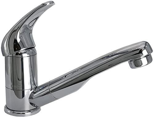 Wasserhahn Einhebelmischer Roma Wohnmobil Wohnwagen Caravan Camping + Schalter Chrom