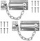 SOL 2pk Chrome Door Chain Kit – Restrictor for Front Door – Heavy-Duty Door Safety Chain Lock for Home Security, Added Protection, Peace of Mind, Durable Metal Construction, and Easy Installation
