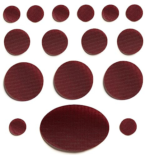 PERFECT PATCH KIT - Self-Adhesive Down Jacket Repair Patches | Waterproof, Tear-Resistant, Pre-Cut Nylon Patches | 16-Piece Set for Down Coats, Sleeping Bags, Tents, & Outdoor Gear - Burgundy
