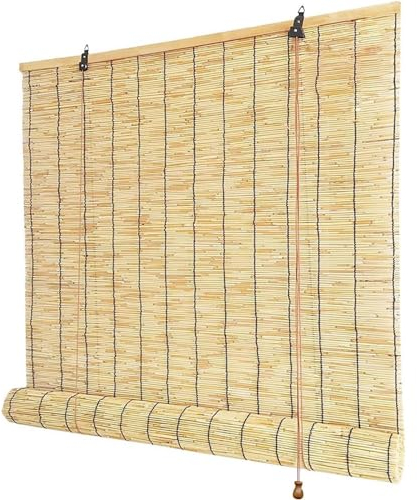 SHAIRMB Rollo, Seitenzugrollo, Bambusrollo, Bambusrollo, Bambusvorhang, Bambusrollo Sichtschutz Sonnenschutz, Rollos FüR Fenster Und TüRen,200 * 250cm
